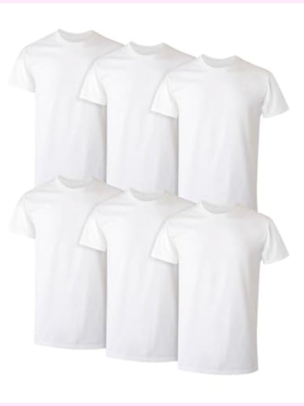 Men's Cotton Undershirts Multi-Pack Crew Neck Short Sleeve